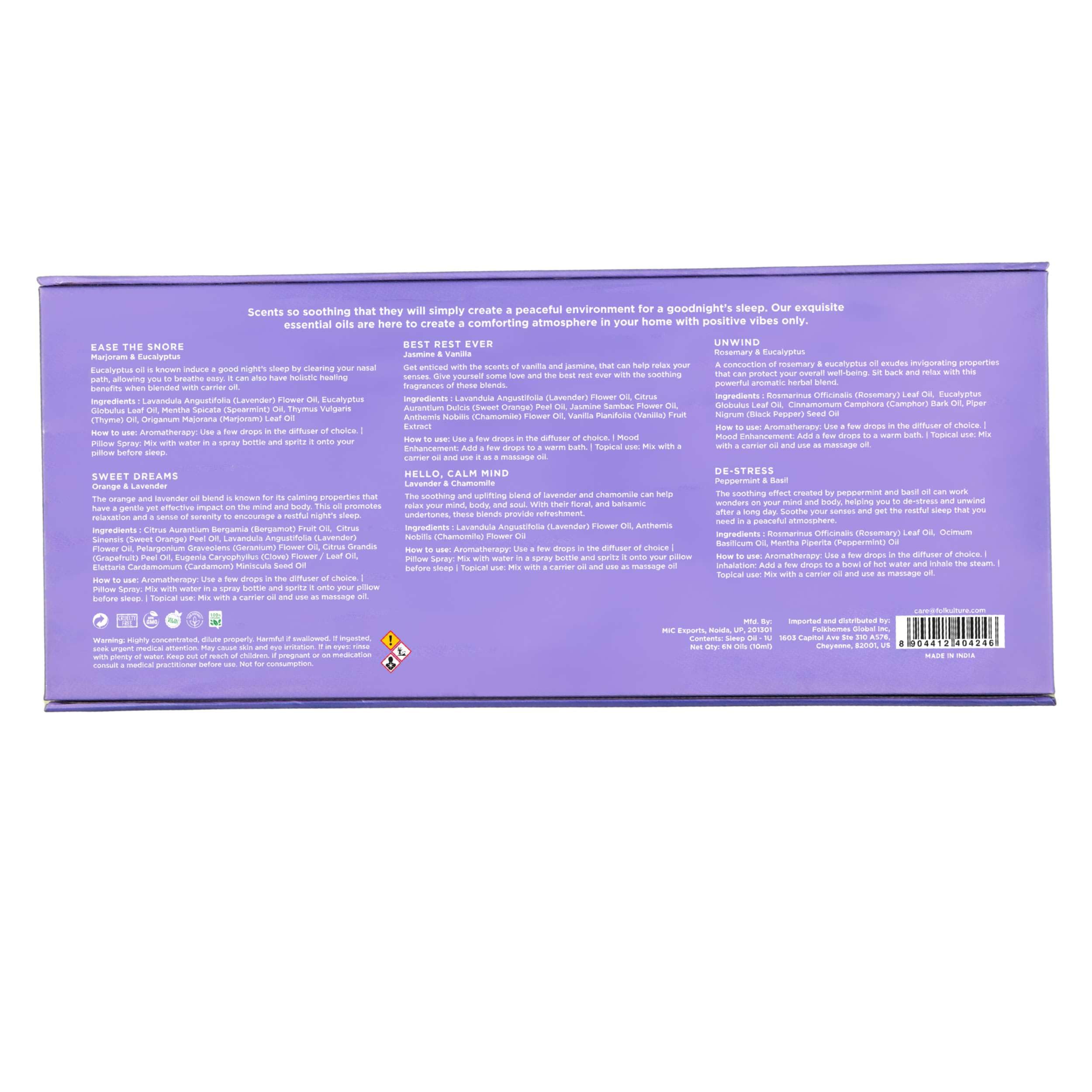 Diffuser with Folkulture Sleep essential oils set