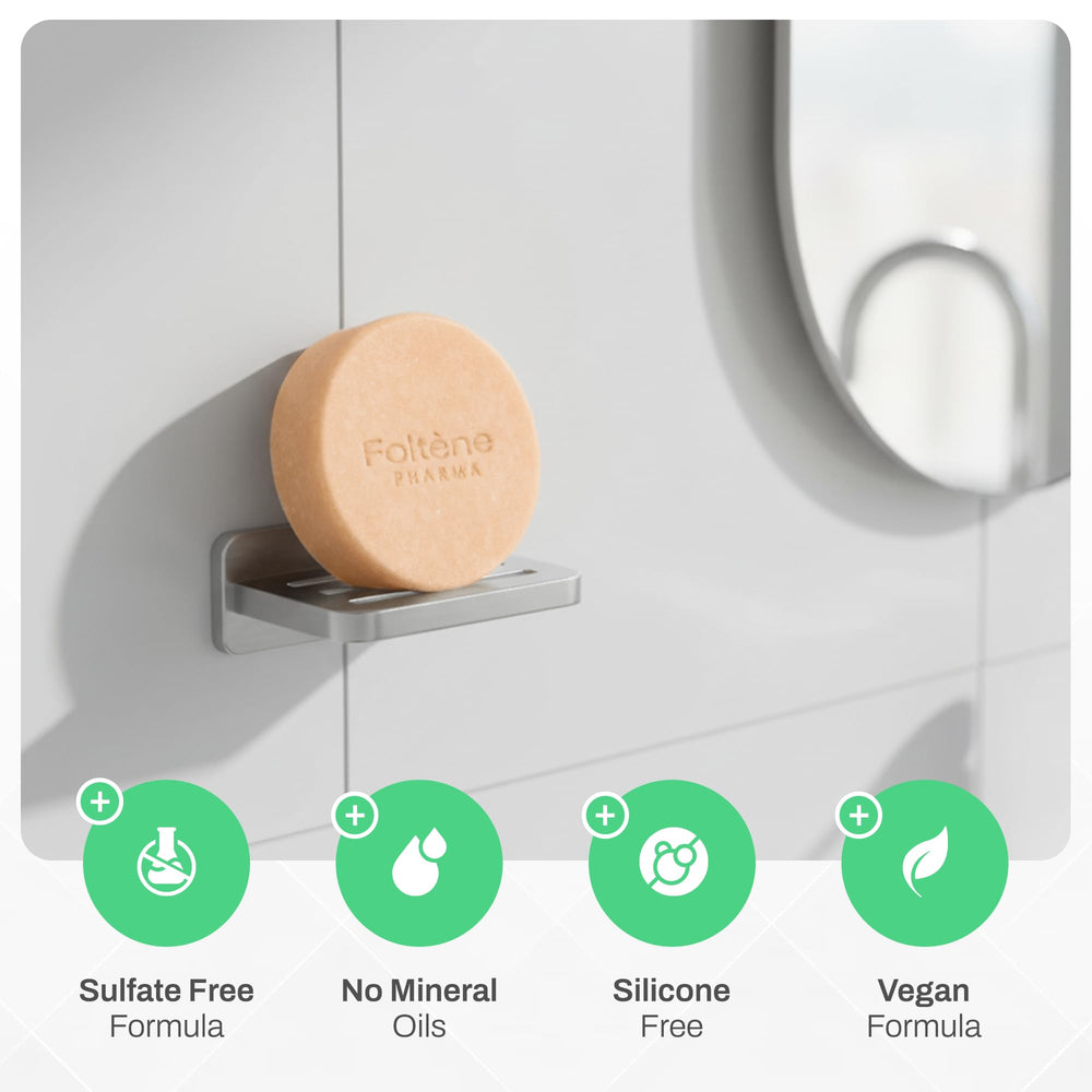 Foltene vegan sulfate-free formula for gentle cleansing and scalp balance.