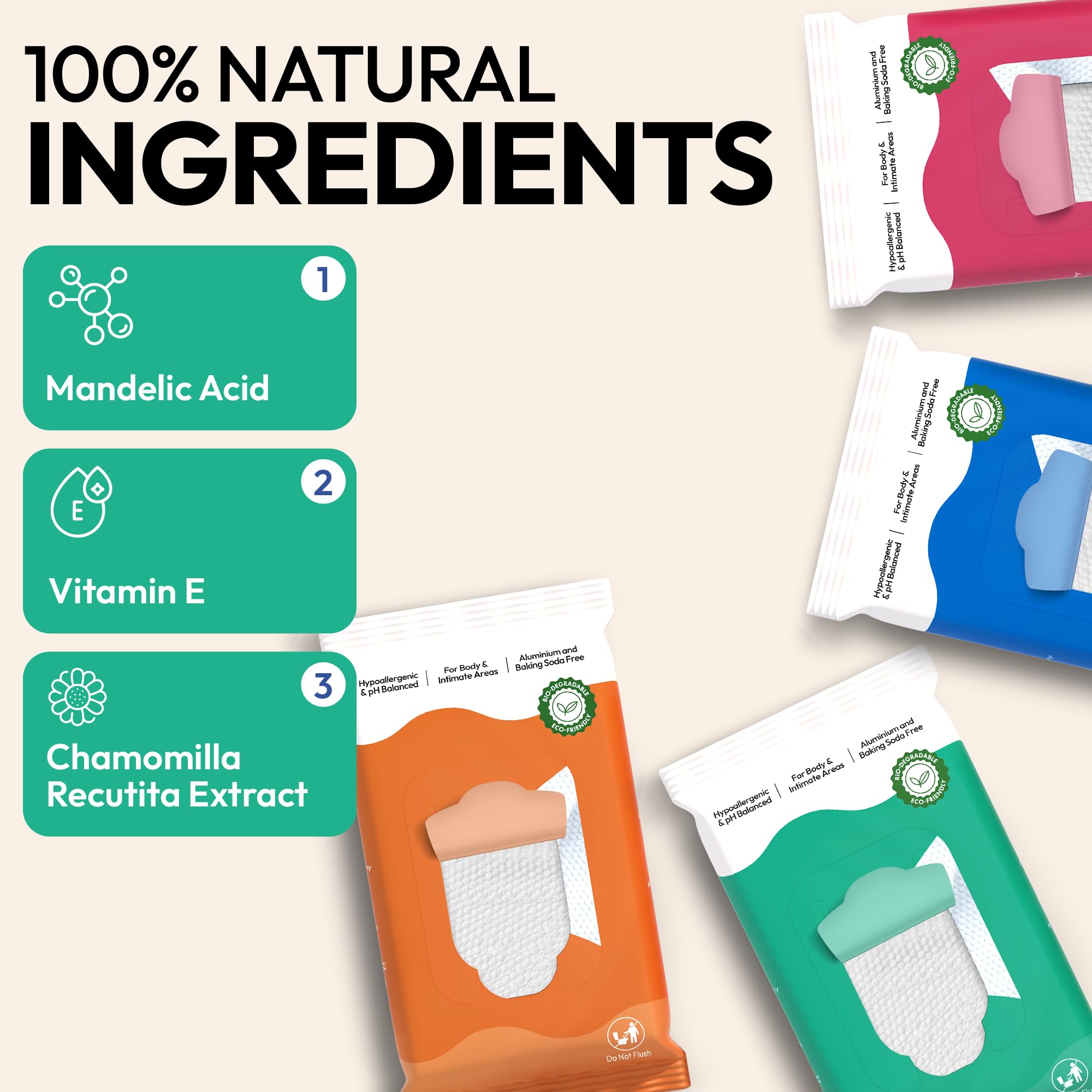 FOMIN Hypoallergenic formula wipes safe for sensitive skin and daily use