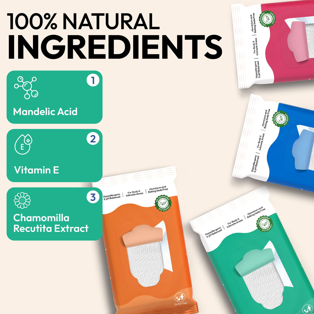 FOMIN Hypoallergenic formula wipes safe for sensitive skin and daily use