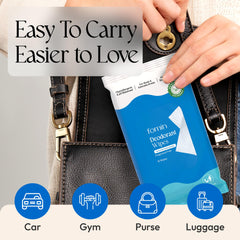 FOMIN wipes use plastic-free material for eco-conscious cleansing.