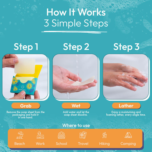FOMIN Jasmine sheets dissolve quickly to form foaming lather