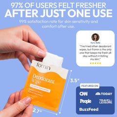 FOMIN plastic-free deodorant wipes showcasing sustainable, waste-reducing personal care.