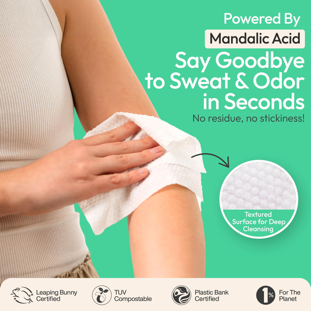 FOMIN wipe shown on arm for easy cleaning and comfort.