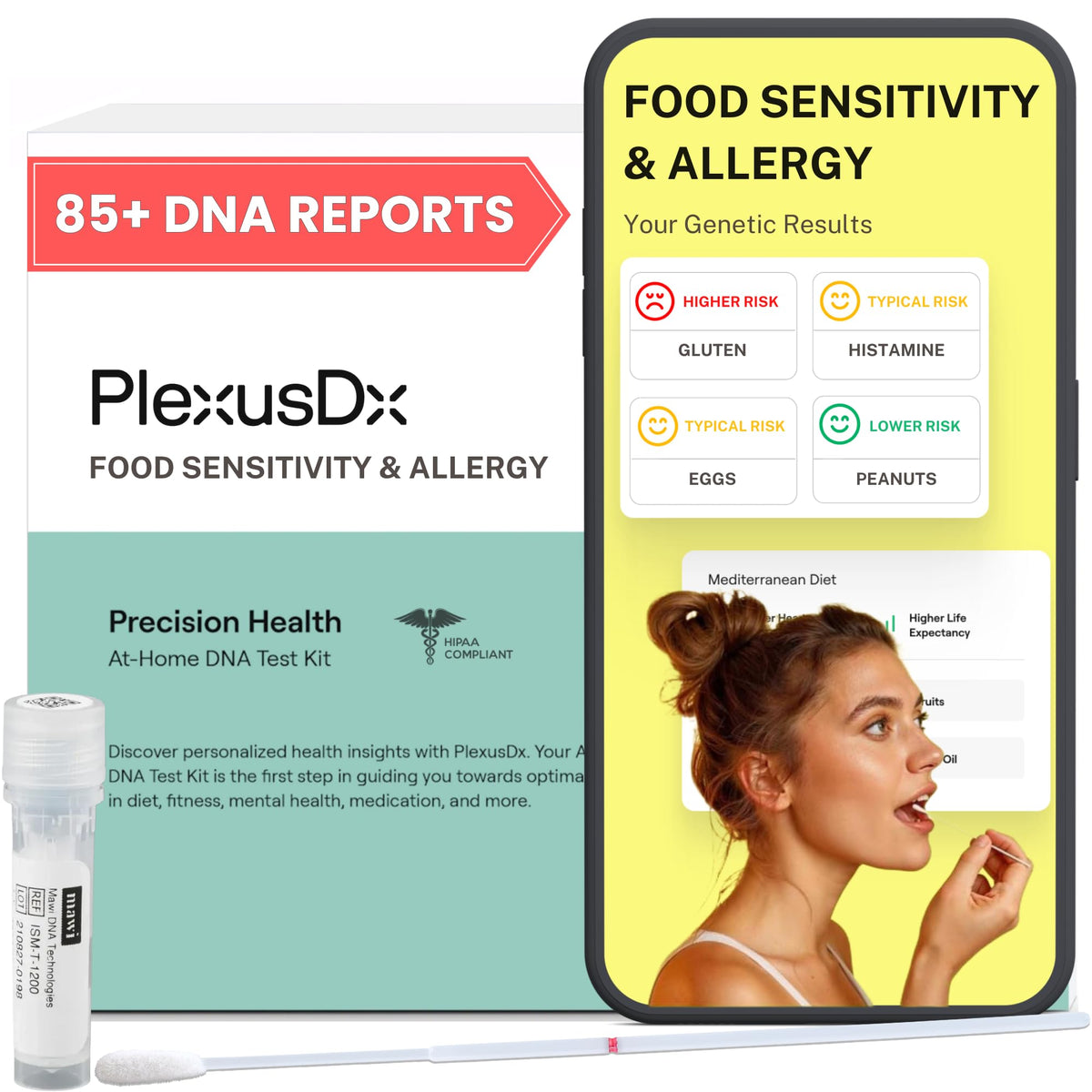 Food sensitivity DNA test kit for adults with 85+ reports