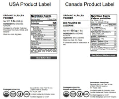 Food to Live Alfalfa Powder packaging