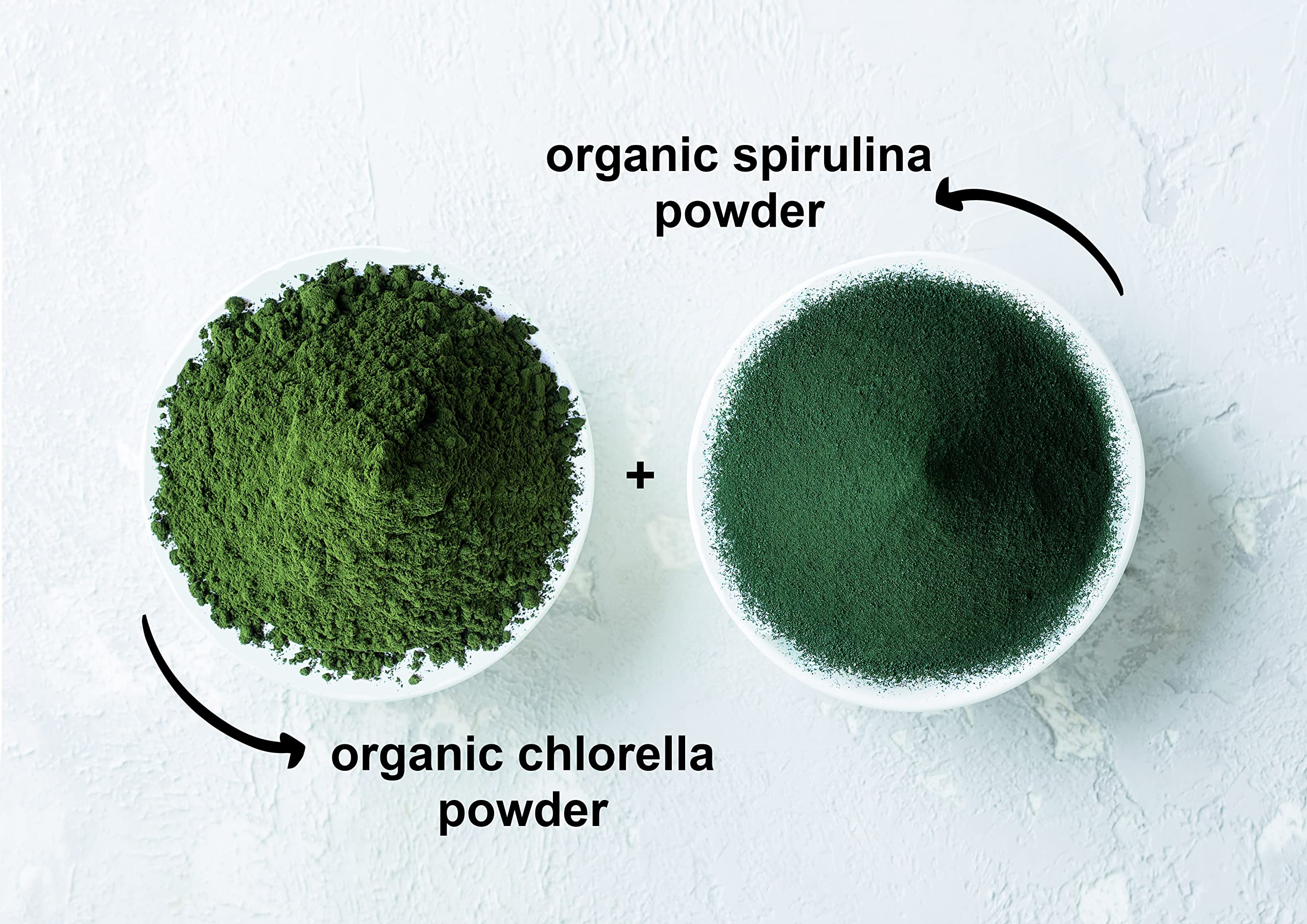 Emerald-green algae powder color for recipes