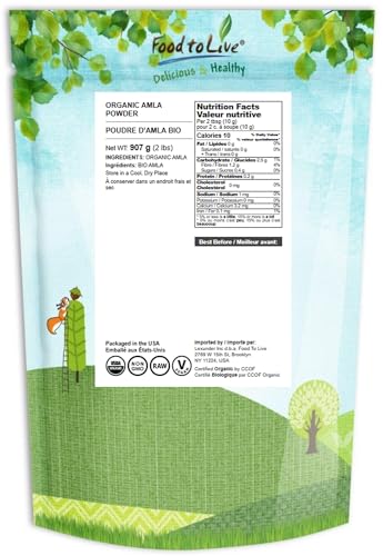 Close-up of organic Amla powder texture