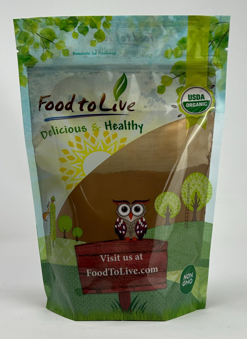 Food to Live Chaga Mushroom Powder 1lb – front view
