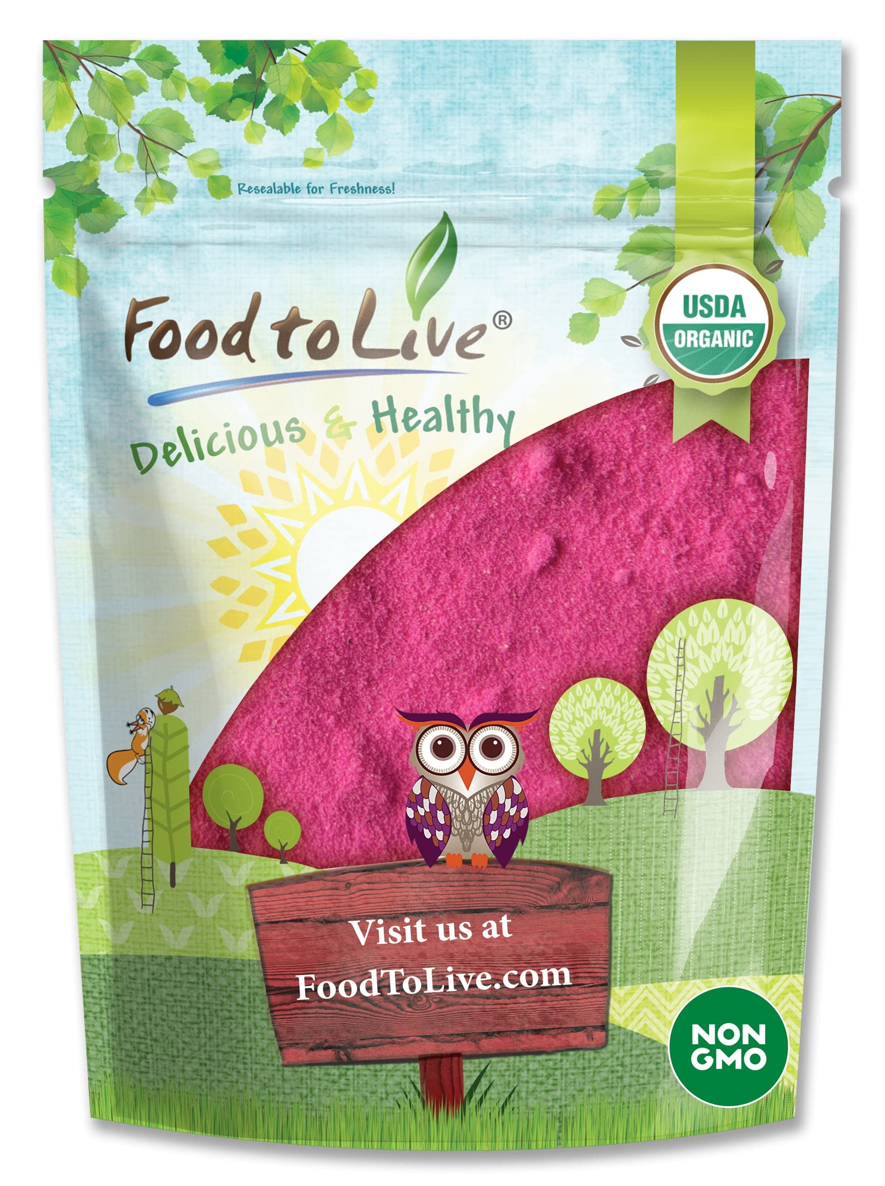 Food to Live Dragon Fruit Powder 2.5 lb package front view