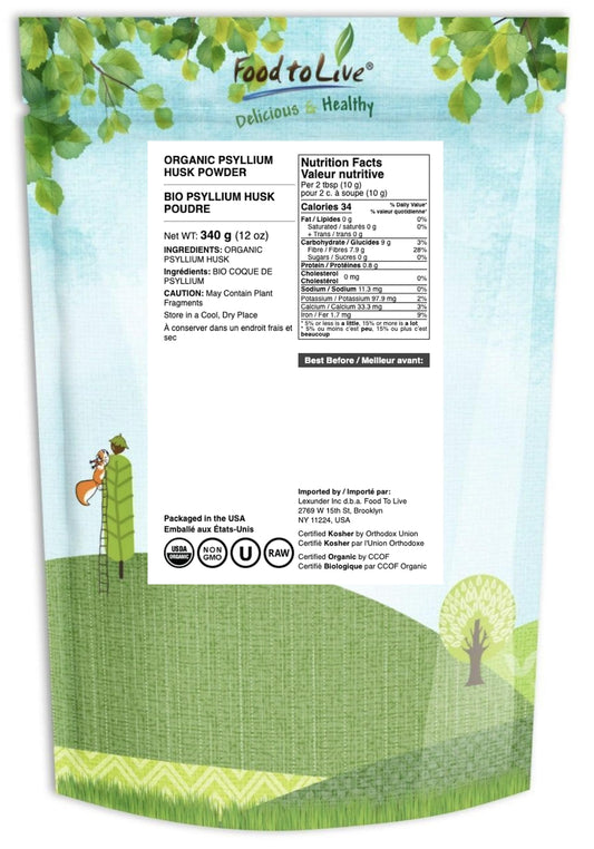 Psyllium husk powder used in baking as a vegan egg substitute