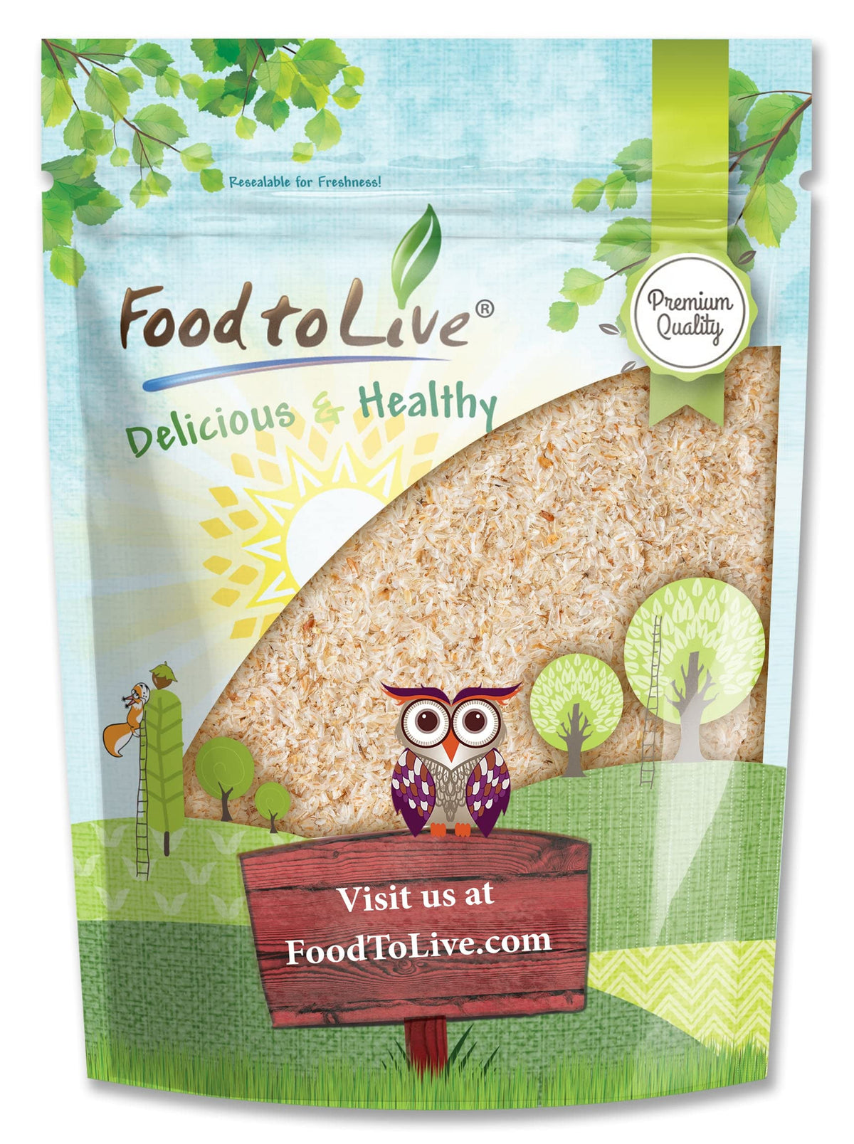Food to Live Whole Psyllium Husks 3 lb packaging
