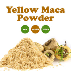 Nutrition facts for Yellow Maca Powder