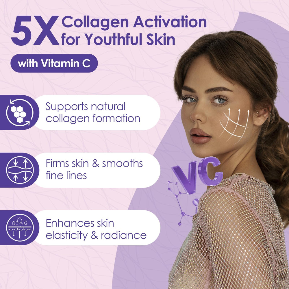 Vitamin C, Hyaluronic Acid and Biotin icons
