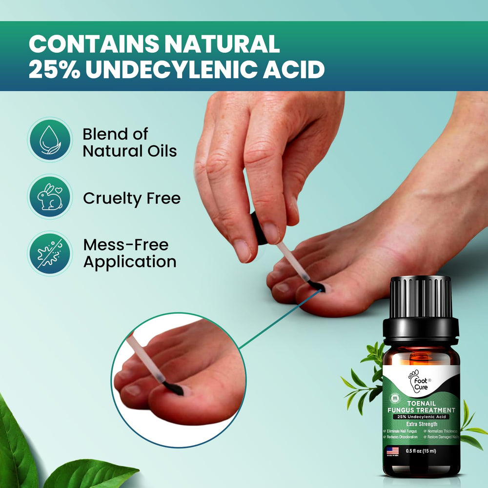 Foot Cure damaged-nails-restorative-repair close-up illustrates strengthening support for nails.