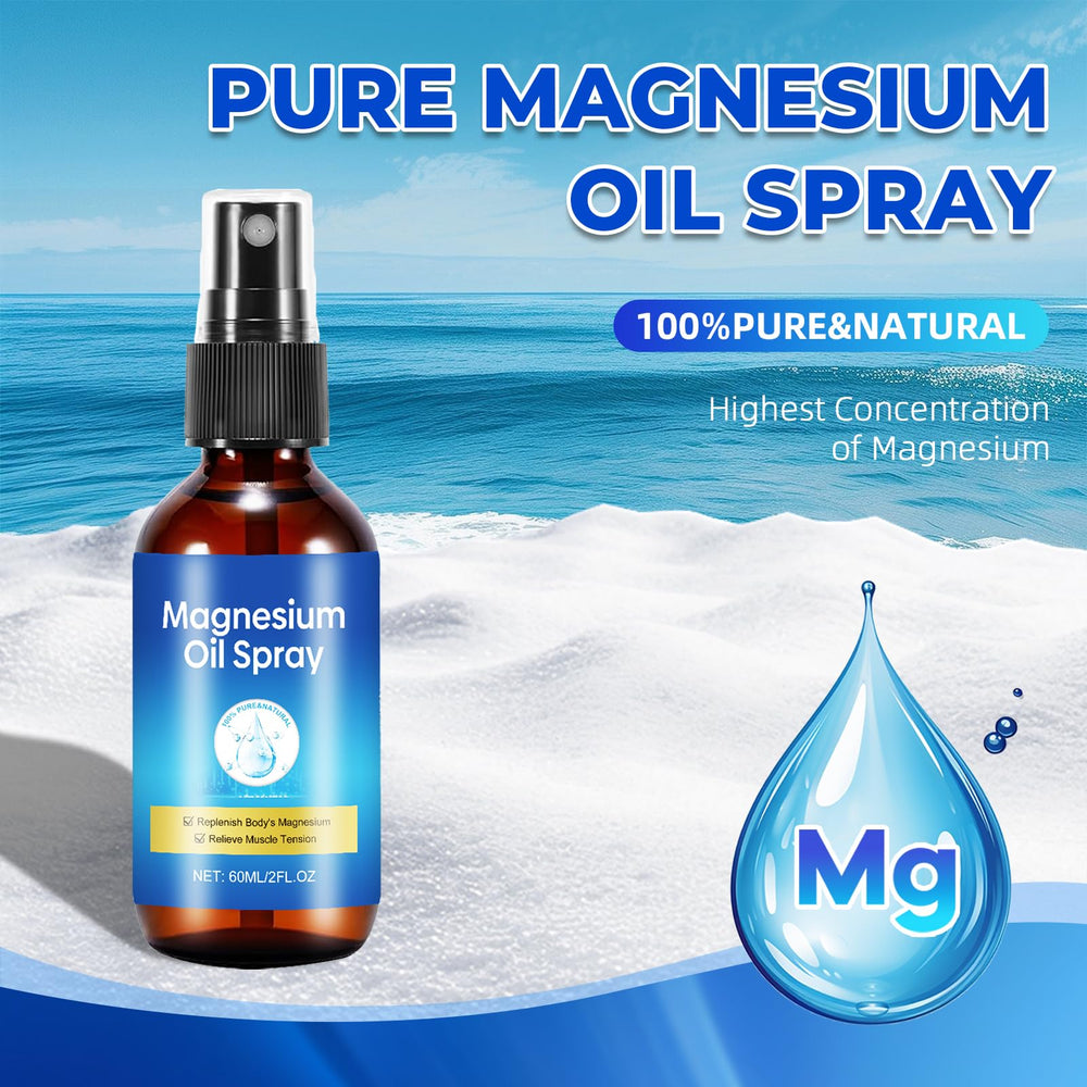 Foot magnesium spray applied to the sole