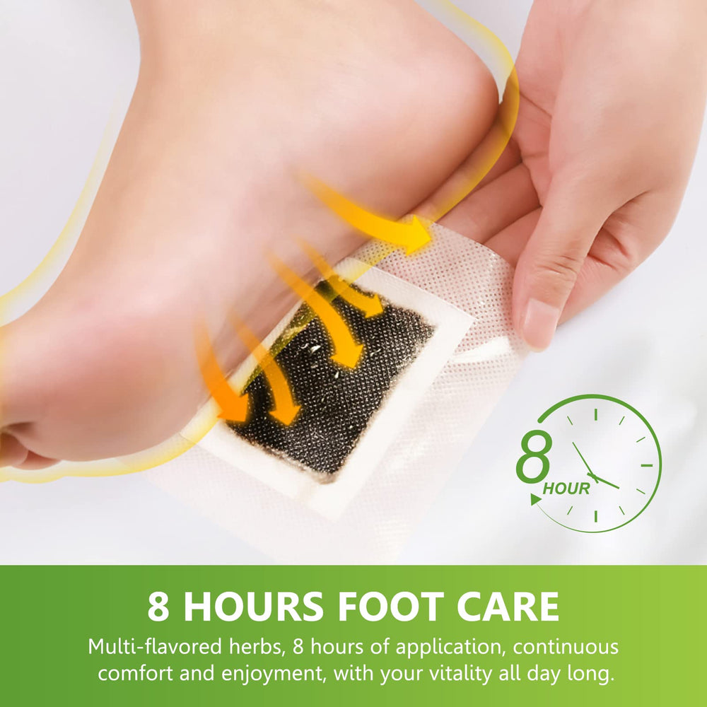 Foot pad applied to the sole for cleansing