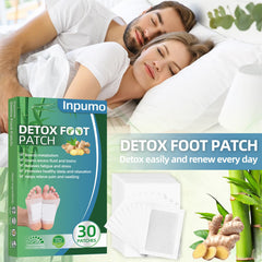 Natural ingredients used in foot patches, including ginger powder and bamboo vinegar