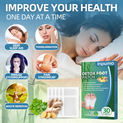 Illustration of improved sleep quality after using foot patches