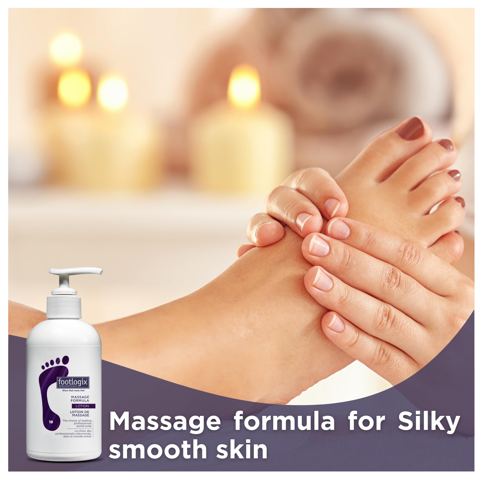 Hygienic pump dispenser on FOOTLOGIX lotion