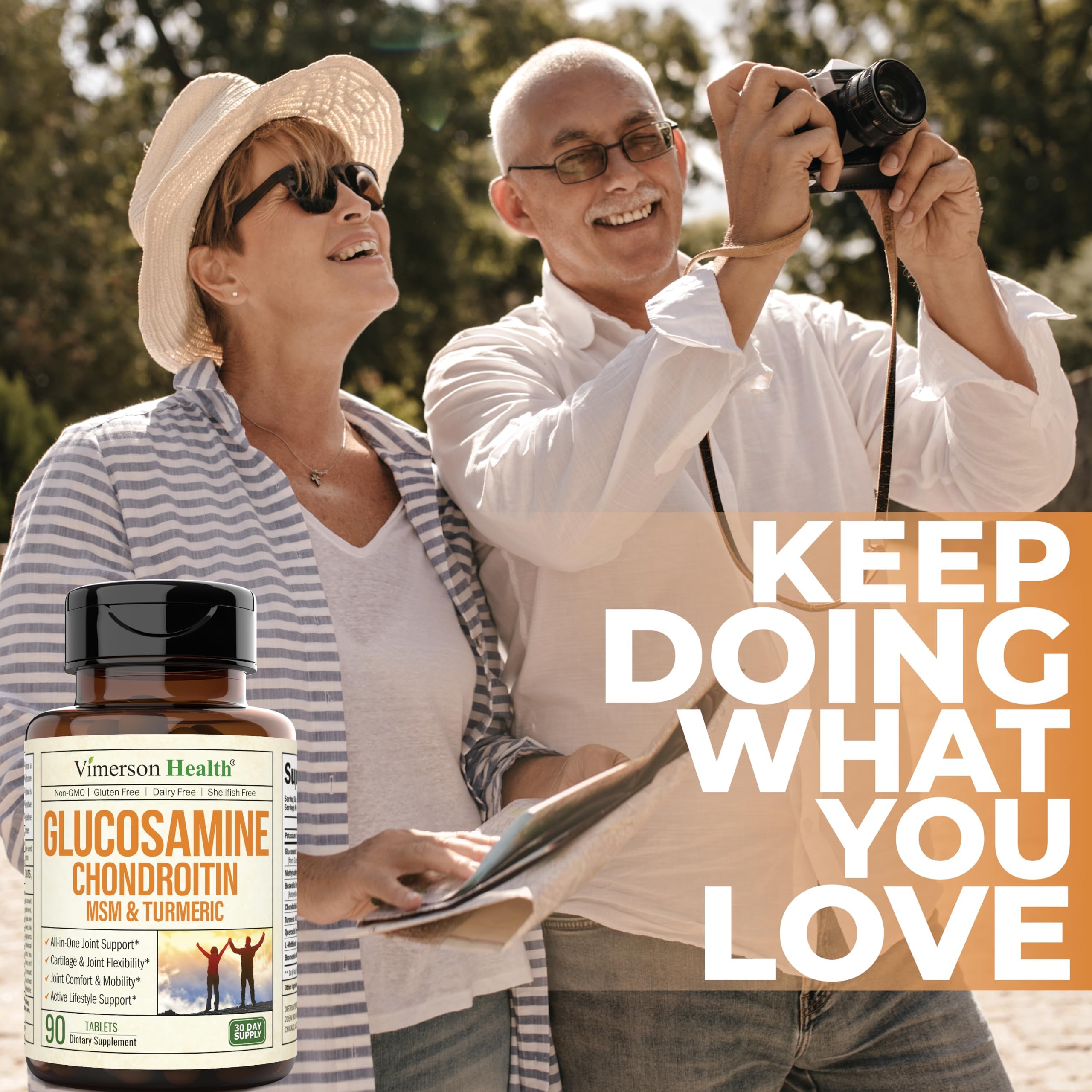 Man and woman benefiting from joint health supplement