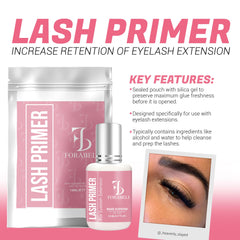 Forabeli Lash Primer cleansing-action illustrating deep cleansing of natural lashes.