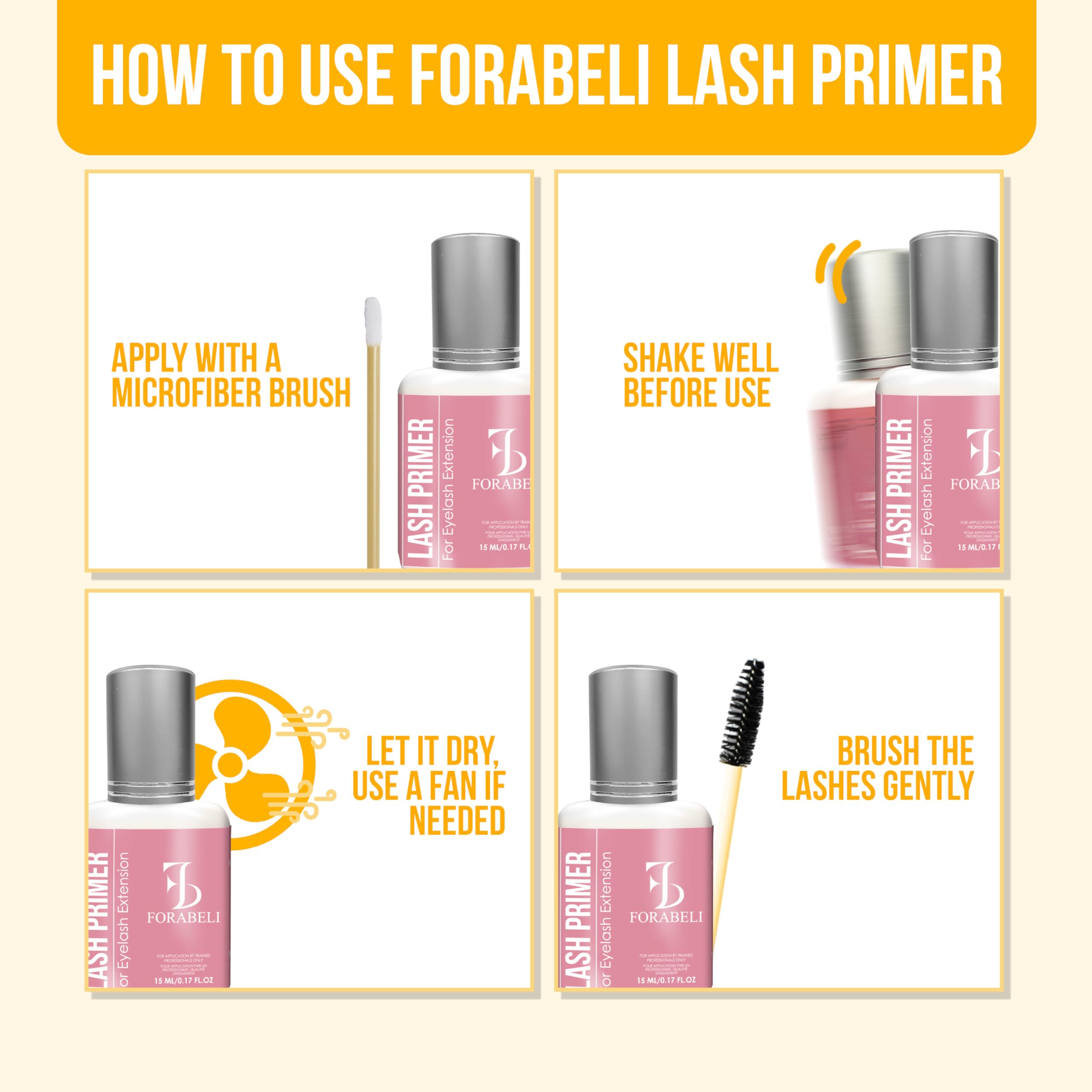Forabeli Lash Primer salon-kit-essential signaling a professional-grade pre-treatment.