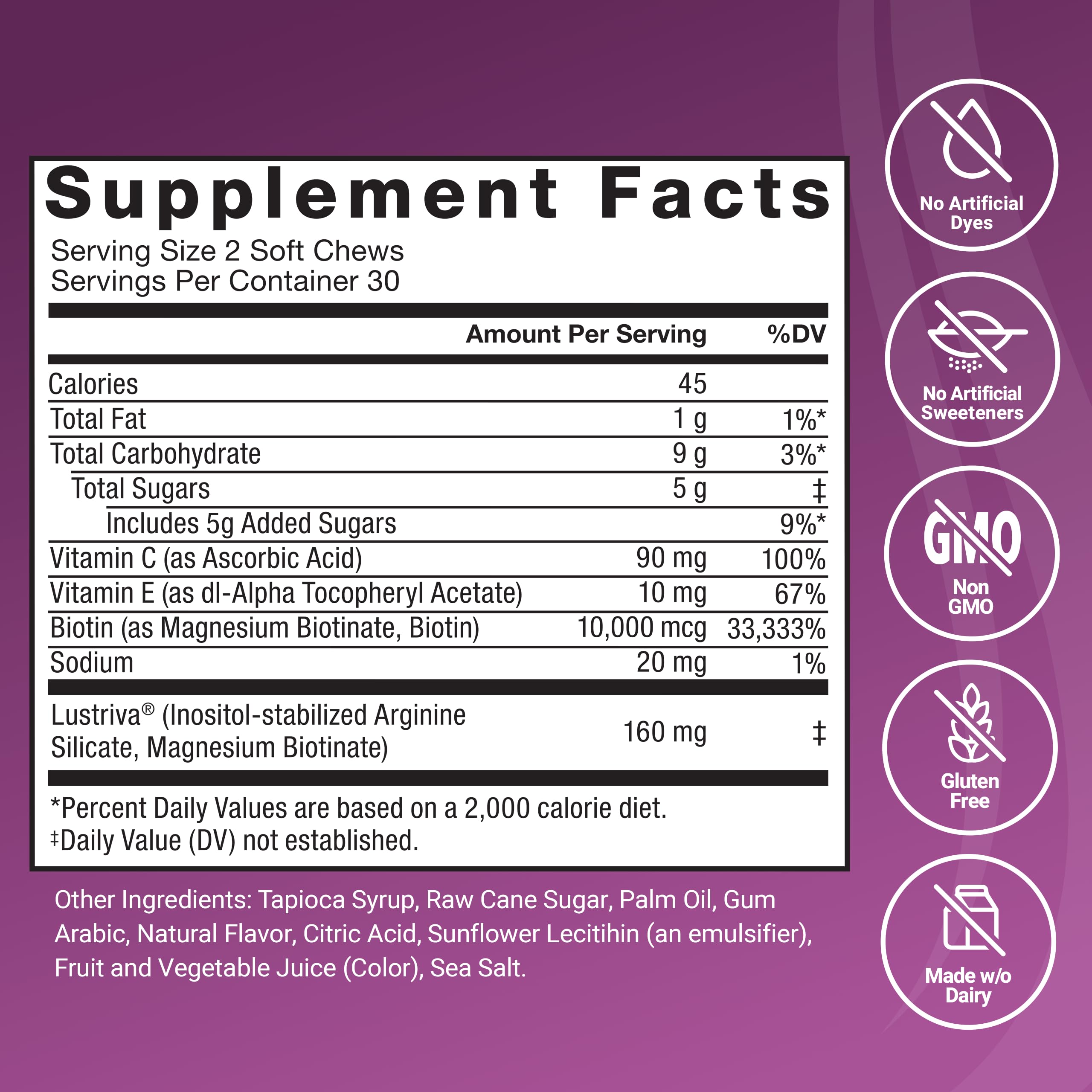 Chews shown in purse or gym bag for on-the-go use.