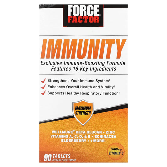 Bottle and box of FORCE FACTOR Immunity supplement