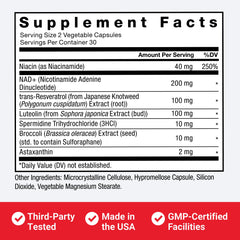 Force Factor NAD+ Plus product label on glossy bottle