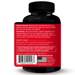 Force Factor Prime HGH Secretion Activator label detail with AlphaSize information