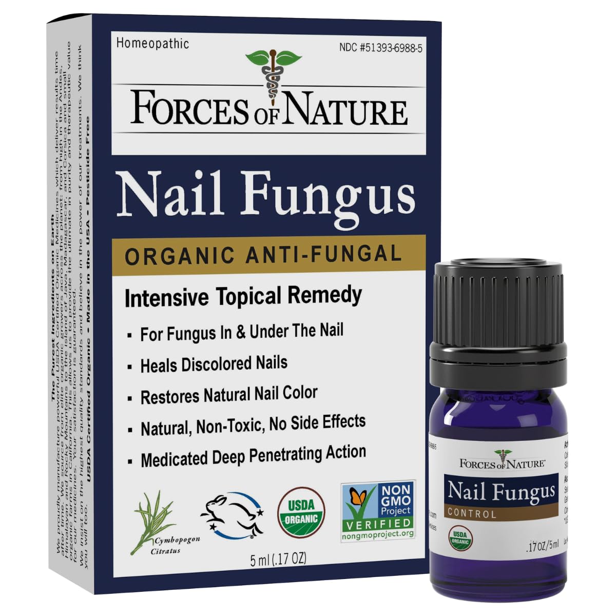 Forces of Nature Toenail Fungus Treatment bottle shown for daily nail care and improved appearance