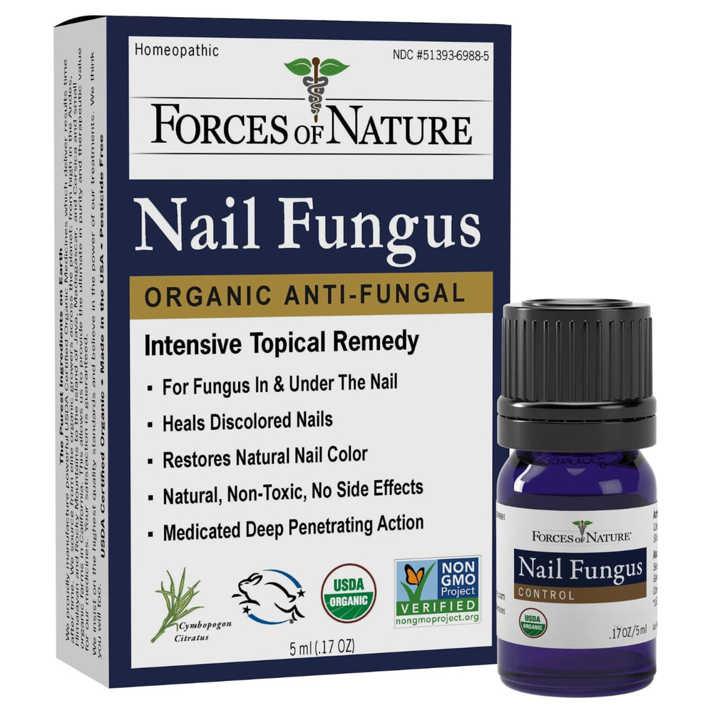 Forces of Nature Toenail Fungus Treatment bottle shown for daily nail care and improved appearance