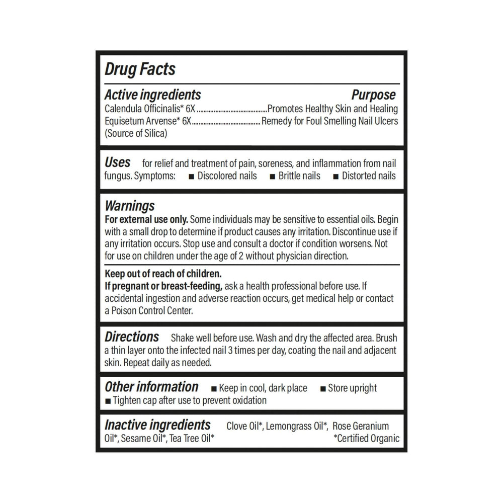 Forces of Nature toenail treatment dropper close-up showing precise application for irritated skin relief.