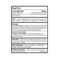 Forces of Nature toenail treatment dropper close-up showing precise application for irritated skin relief.