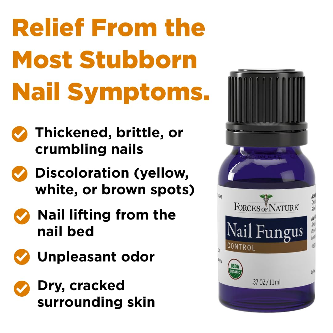 Forces of Nature toenail treatment hypericum close-up highlighting calming skin inflammation.