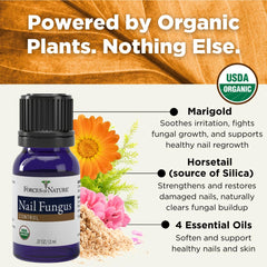 Forces of Nature toenail treatment hypericum close-up highlighting calming skin inflammation.