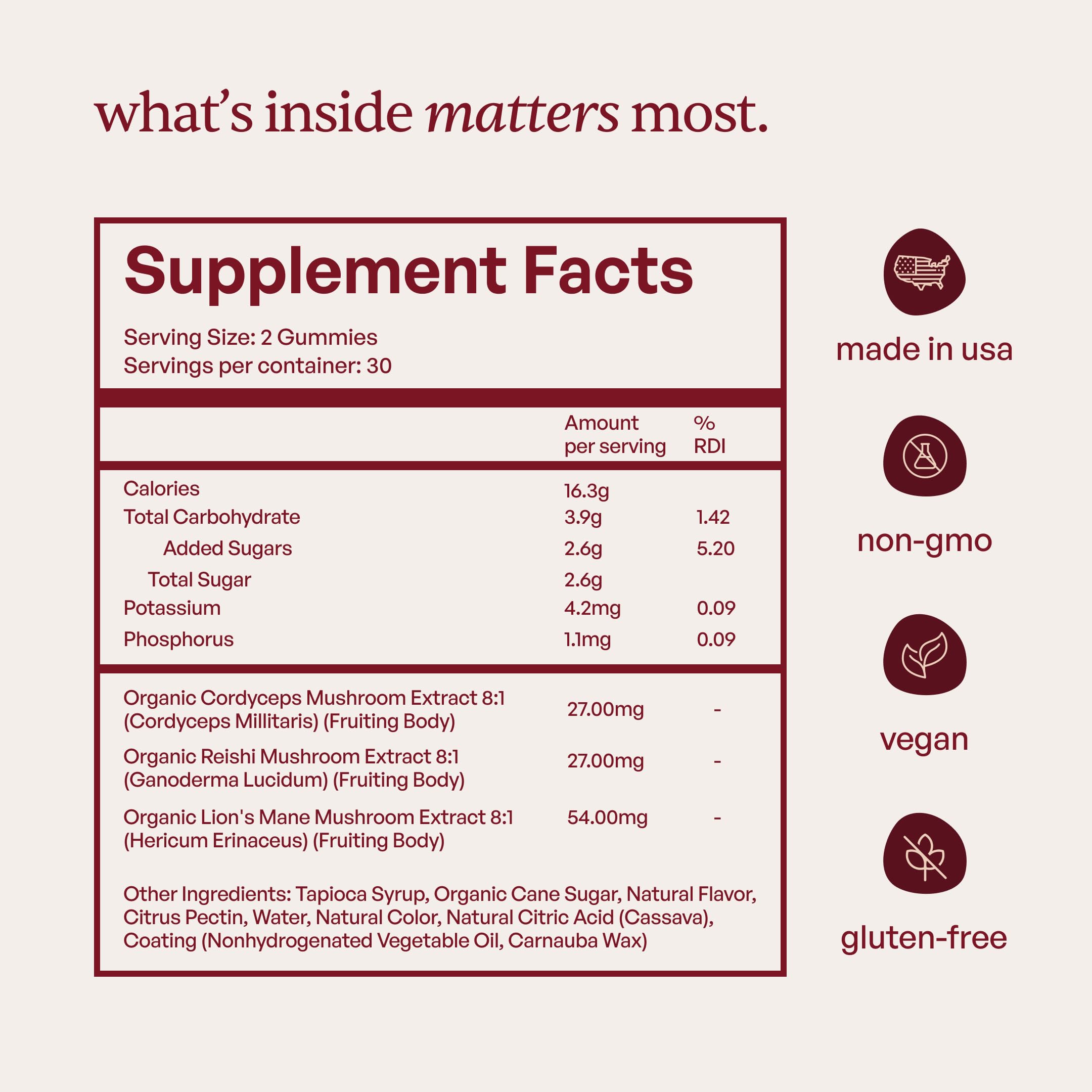 Made in USA – Forest Caps gummies with organic extracts