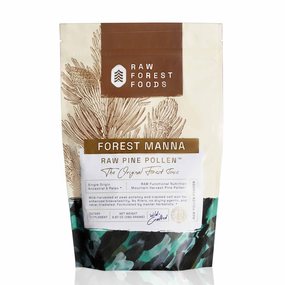 Forest Manna RAW Pine Pollen Powder 280g pouch front