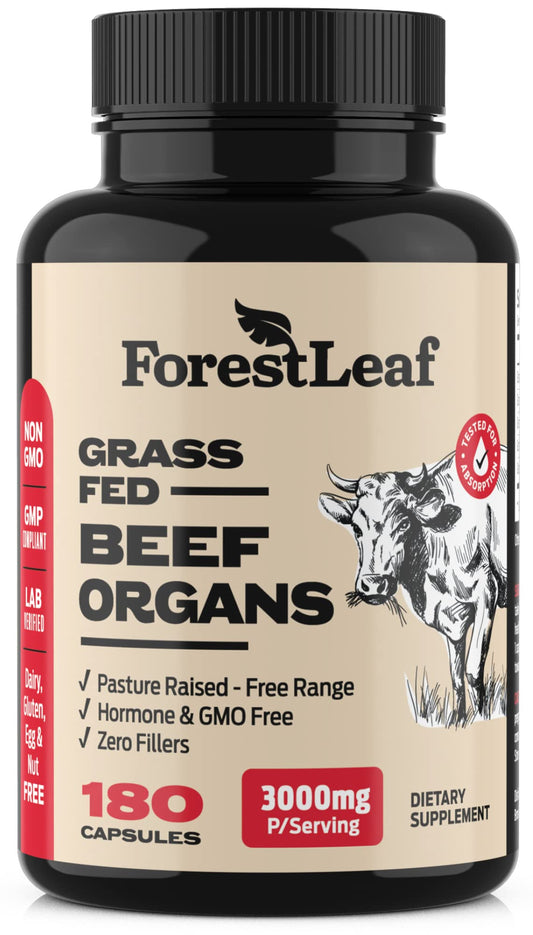 ForestLeaf Beef Organ Supplement bottle front label