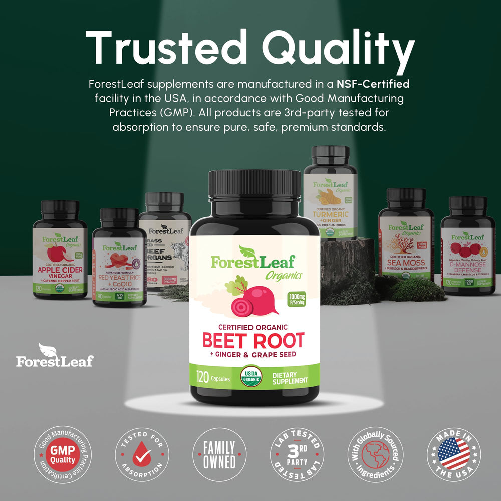 Product packaging showing ForestLeaf branding