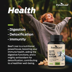 Bottle showing immunity and digestion support on ForestLeaf label