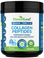 Made in USA ForestLeaf collagen powder packaging