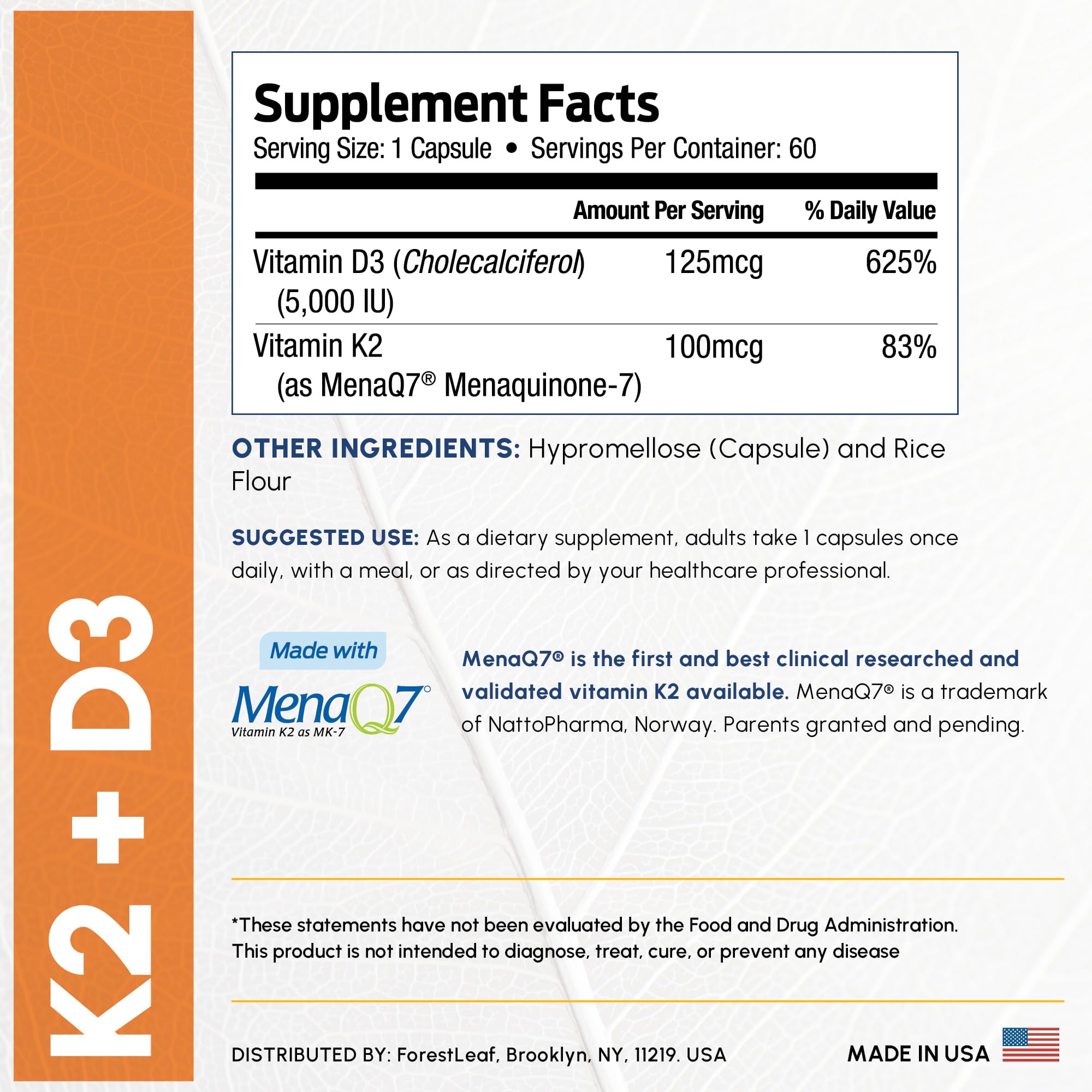 Immune support with D3 and K2 supplementation