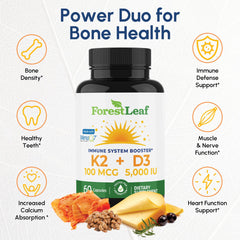 Vitamin D3 + K2 for teeth and bones health
