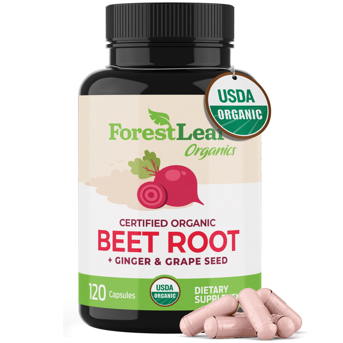 ForestLeaf Organic Beet Root Capsules hero image