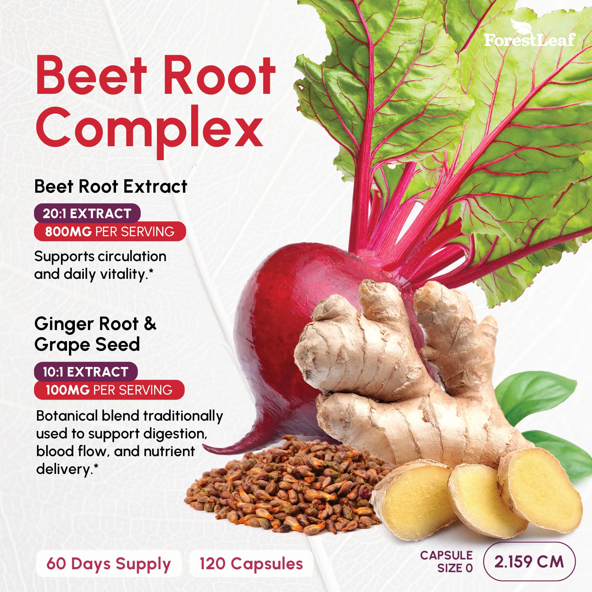 USDA Organic beet root label on ForestLeaf bottle