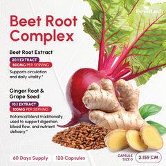 USDA Organic beet root label on ForestLeaf bottle