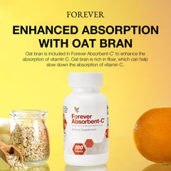 Packaging of Forever Absorbent-C with 100 chewable tablets