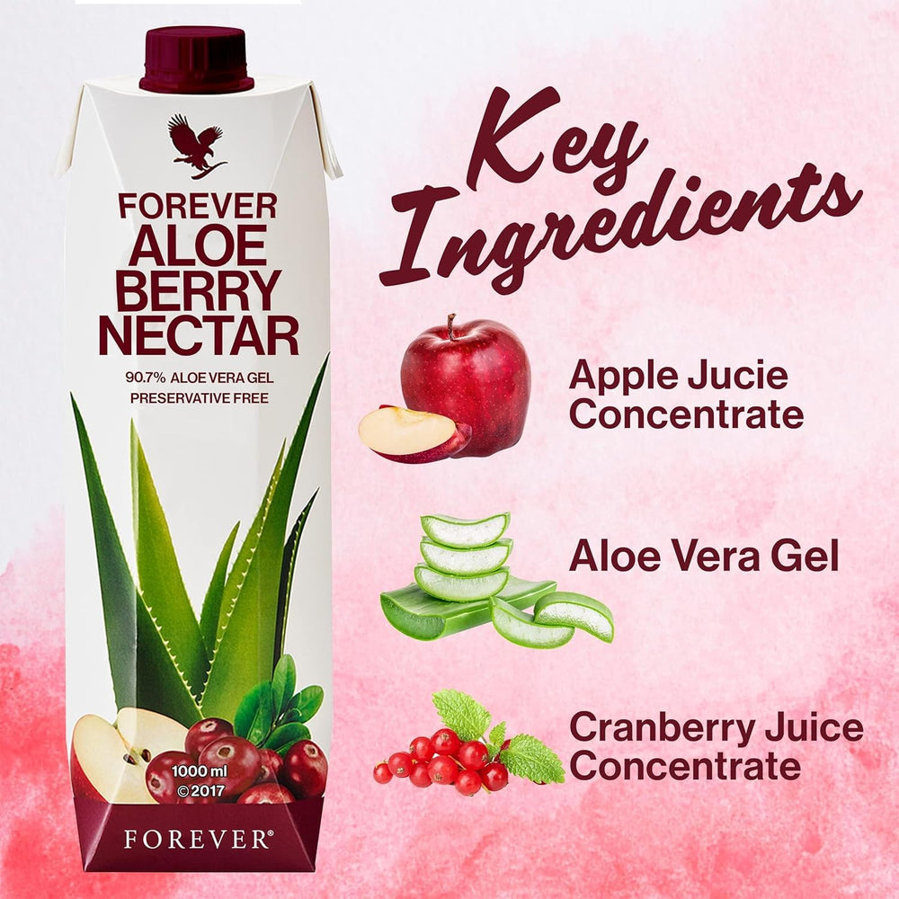 Pouring Aloe Berry Nectar into a glass